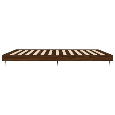 vidaXL Estructura de cama sin colchón madera marrón roble 140x200 cm