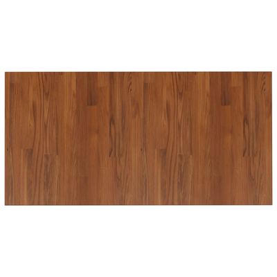 vidaXL Encimera baño madera maciza tratada marrón oscuro 100x50x1,5 cm