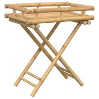 vidaXL Mesa bandeja plegable bambú 60x40x68 cm