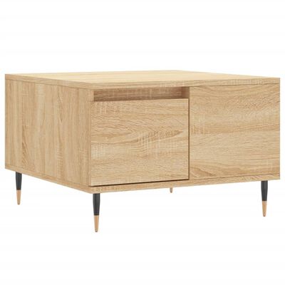 vidaXL Mesa de centro madera contrachapada roble Sonoma 55x55x36,5 cm