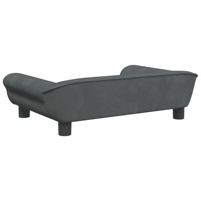 vidaXL Sofá para niños de terciopelo gris oscuro 70x45x26 cm