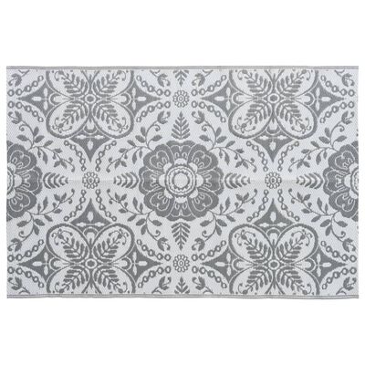 vidaXL Alfombra de exterior PP gris claro 120x180 cm