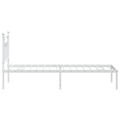 vidaXL Estructura cama sin colchón con cabecero metal blanco 75x190 cm