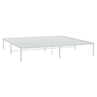 vidaXL Estructura de cama sin colchón metal blanco 183x213 cm