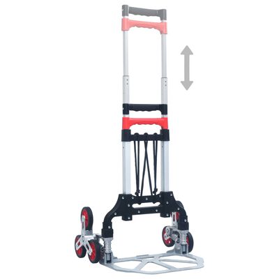 vidaXL Carrito de transporte plegable de aluminio plateado 70 kg