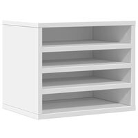 vidaXL Organizador escritorio madera ingeniería blanco 36x26x29,5 cm