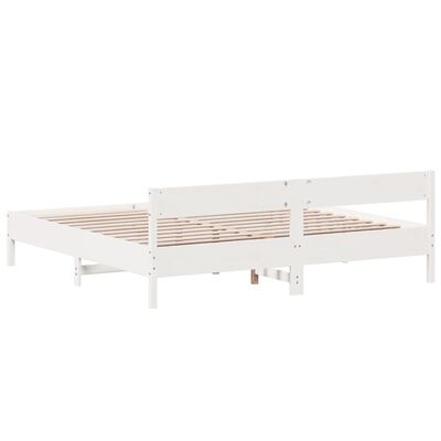 vidaXL Cama sin colchón madera maciza de pino blanca 180x200 cm