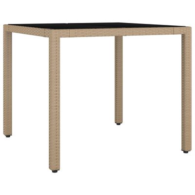 vidaXL Set comedor de jardín 3 pzas con cojines ratán sintético beige