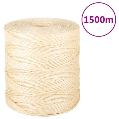 vidaXL Cuerda 100% sisal 2 mm 1500 m