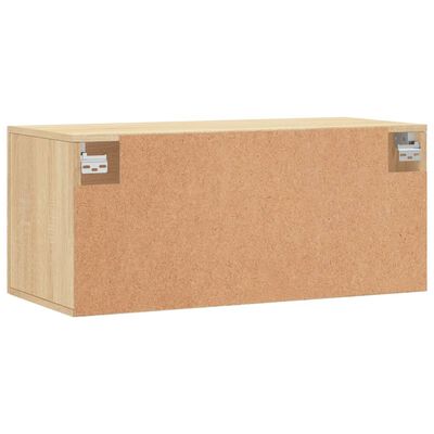 vidaXL Armario de pared madera ingeniería roble Sonoma 80x36,5x35 cm