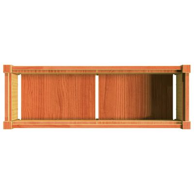 vidaXL Jardinera exterior madera maciza pino marrón cera 90x31x31 cm