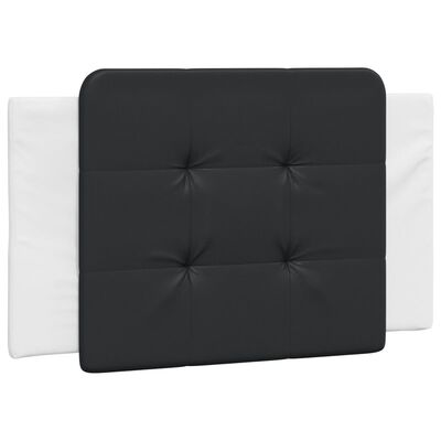 vidaXL Estructura cama con LED cuero sintético blanco negro 80x200 cm