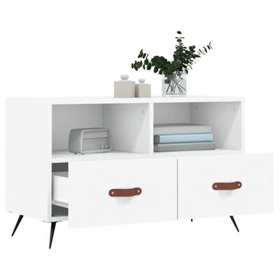 vidaXL Mueble para TV madera contrachapada blanco 80x36x50 cm