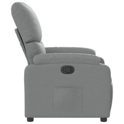 vidaXL Sillón reclinable de tela gris claro