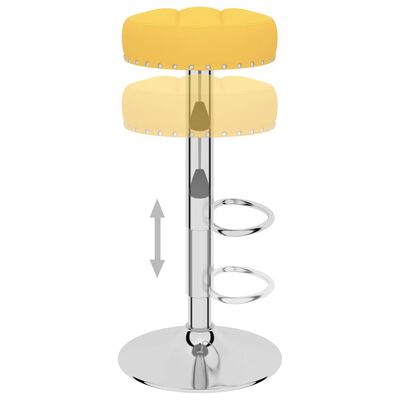 vidaXL Taburetes de cocina 2 unidades tela amarillo mostaza