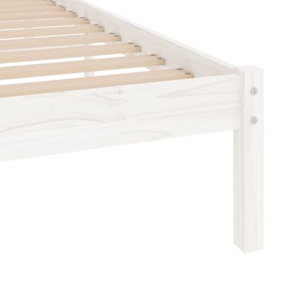 vidaXL Estructura de cama madera maciza de pino blanco 100x200 cm