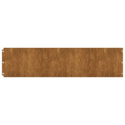 vidaXL Bordes de césped acero corten flexible 10 piezas 25x103 cm