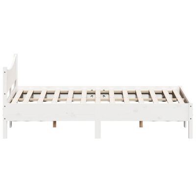 vidaXL Estructura de cama sin colchón madera maciza blanca 120x190 cm