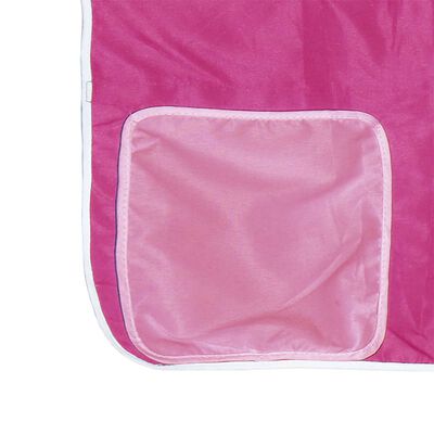 vidaXL Cama alta para niños con cortinas madera pino rosa 90x200 cm