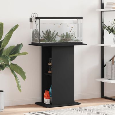 vidaXL Soporte para acuario madera de ingeniería negro 60,5x36x72,5 cm