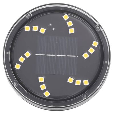 vidaXL Luces solares suelo jardín con picos tierra blanco cálido 4 uds