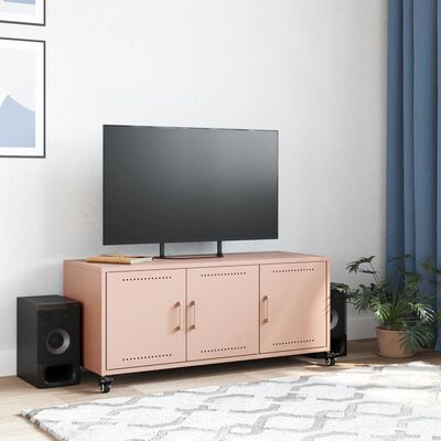 vidaXL Mueble de TV acero rosa 100,5x39x43,5 cm