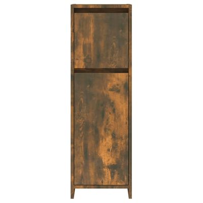 vidaXL Armario de baño madera contrachapada roble ahumado 30x30x95 cm