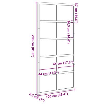 vidaXL Puerta de granero madera maciza pino marrón miel 100x208 cm