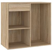 vidaXL Armario maquillaje madera contrachapada roble Sonoma 80x40x75cm