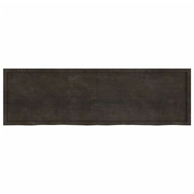 vidaXL Tablero mesa madera roble tratada marrón oscuro 200x60x(2-4) cm