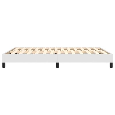 vidaXL Estructura de cama de cuero sintético blanco 140x190 cm