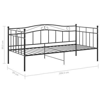 vidaXL Estructura de sofá cama sin colchón metal negro 90x200 cm