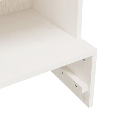 vidaXL Mueble zapatero de madera maciza de pino blanco 28x30x104 cm