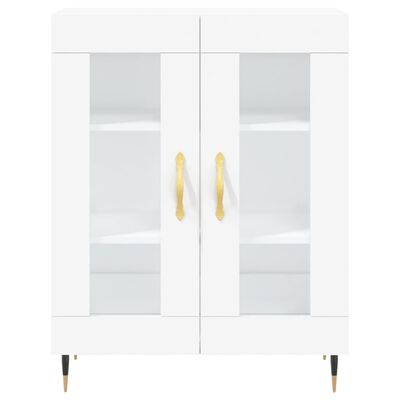 vidaXL Aparador alto madera contrachapada blanco 69,5x34x180 cm