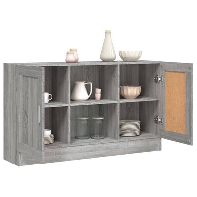 vidaXL Aparador de madera contrachapada gris Sonoma 120x30,5x70 cm