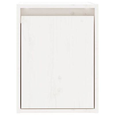 vidaXL Armario de pared 2 uds madera maciza de pino blanco 30x30x40 cm