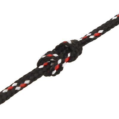 vidaXL Cuerda de barco polipropileno negra 2 mm 50 m