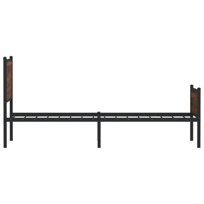 vidaXL Estructura de cama sin colchón metal marrón roble 80x200 cm