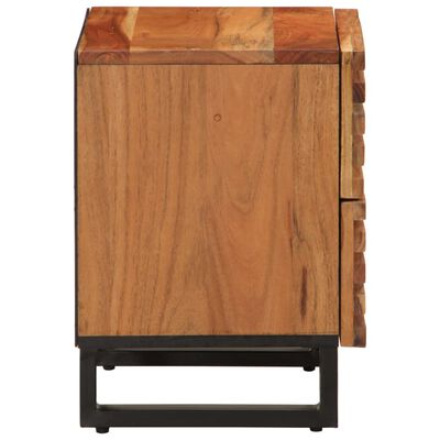 vidaXL Mesitas de noche 2 uds madera maciza de acacia 40x34x46 cm