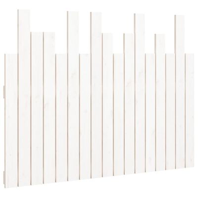 vidaXL Cabecero de cama de pared madera maciza pino blanco 108x3x80 cm