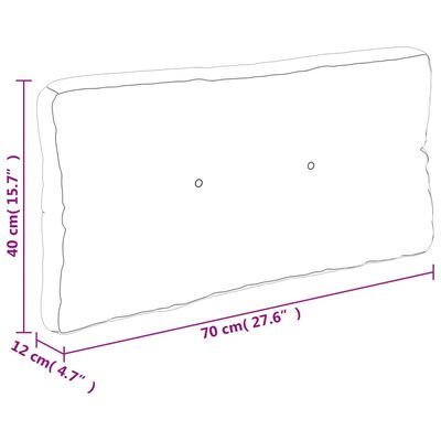 vidaXL Cojín para palets de tela gris taupé 70x40x12 cm