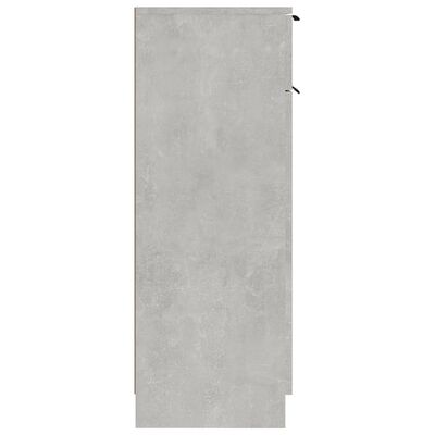 vidaXL Armario de baño madera contrachapada gris hormigón 32x34x90 cm