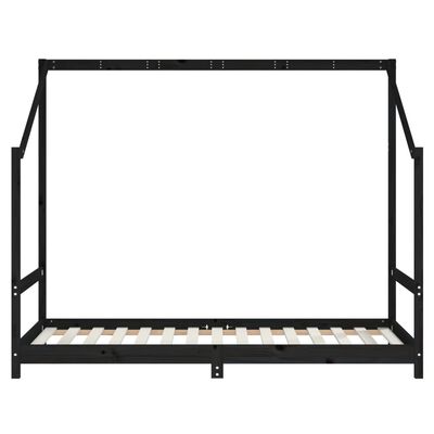 vidaXL Estructura de cama para niños madera de pino negro 90x190 cm