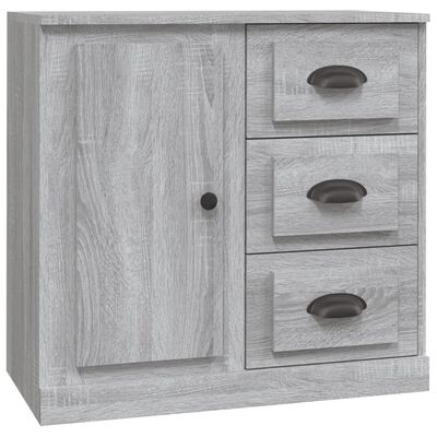 vidaXL Aparadores 2 piezas madera contrachapada gris Sonoma