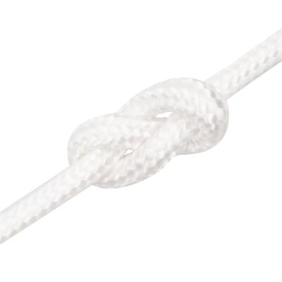 vidaXL Cuerda de barco polipropileno blanco intenso 10 mm 25 m