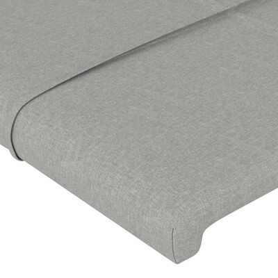 vidaXL Cabecero de tela gris claro 100x5x78/88 cm