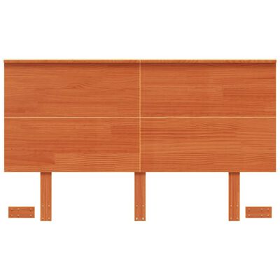 vidaXL Cabecero de cama madera maciza de pino marrón cera 135 cm