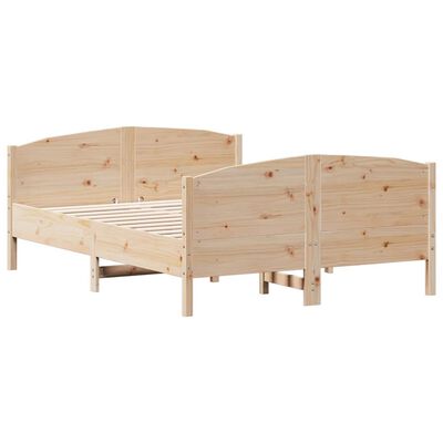 vidaXL Estructura de cama sin colchón madera de pino blanca 140x200 cm