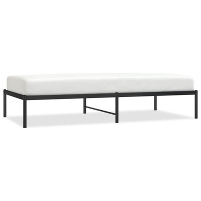 vidaXL Estructura de cama sin colchón metal negro 90x190 cm