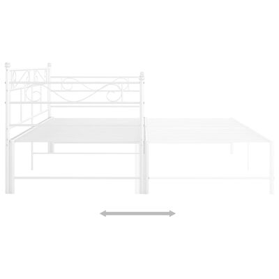 vidaXL Sofá cama extraíble sin colchón metal blanco 90x200cm